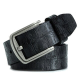 Men Pin Buckle Genuine Leather Cowhide Belt