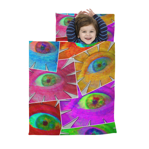Eye Flowers Collage Kids' Sleeping Bag