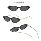 Women High Quality Narrow Cat Eye Sunglasses UV400 Eyewear