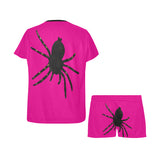 Black Widow Spider Women's Short Pajama Set (Sets 01)