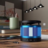 Azure Blue Radiance Metal Bluetooth Speaker and Wireless Charging Pad