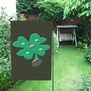 Shamrock Green Clover Garden Flag 28''x40'' （Without Flagpole）