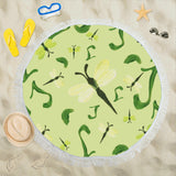 Olivine Dell Dragonflies Circular Beach Shawl 59"x 59"