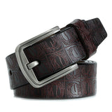 Men Pin Buckle Genuine Leather Cowhide Belt