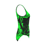 Dark Pastel Greens Vest One Piece Swimsuit (Model S04)