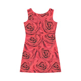 Radical Red Roses Bateau A-Line Skirt (D21)