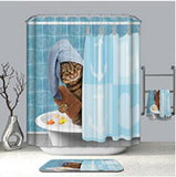 Bathroom Decor 3D Print Customized Animal Beast Waterproof Shower Curtains
