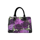Little Purple Carnations Boston Handbag (Model 1621)