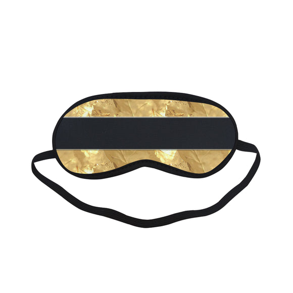 Black Gold Stripes Sleeping Mask