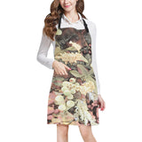 Green Misty Flora All Over Print Apron