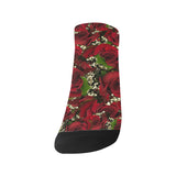 Carmine Roses Women's Ankle Socks