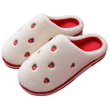Women Fruit Indoor Shoes Warm Plush Home Anti-Slip Soft Slides Slippers
