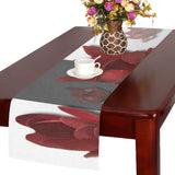 Burnt Crimson Flora Table Runner 14x72 inch