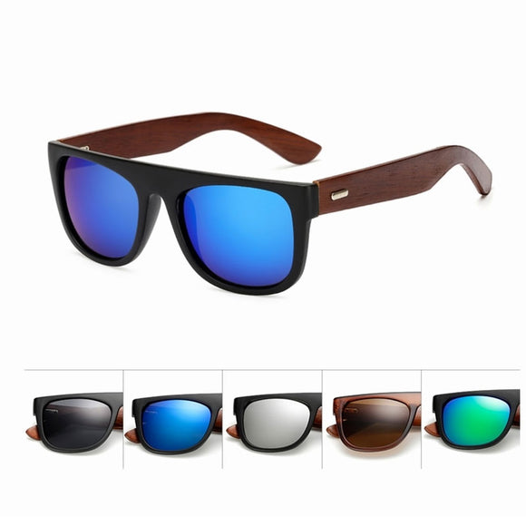 Bamboo Wooden Arms UV400 Unisex Driver Goggles Eyewear Shades Sunglasses