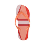 Shades of Red Patchwork Flip Flops for Men/Women (Model 040)