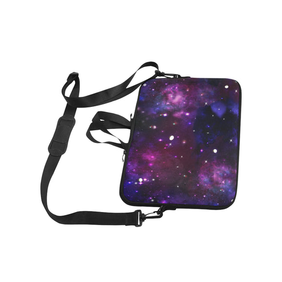 Midnight Blue Purple Galaxy Laptop Handbags 15