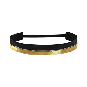 Black Gold Stripes Sports Headband