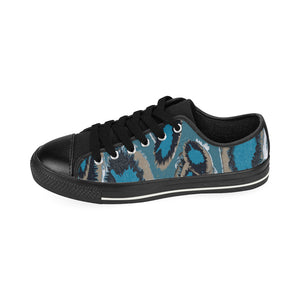 Bluish Smudge Spots Men's Classic Canvas Shoes (Model 018)