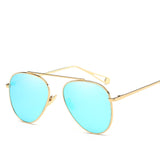 Women Alloy Pilot Aviation Gradient Vintage Anti-Reflective UV400 Sunglass