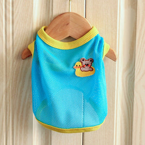 Cartoon Animal Pet Summer Thin Cool Mesh Vest Two-legged T-shirt