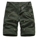 Men's Cargo Embroidery 100% Cotton Cargo Shorts