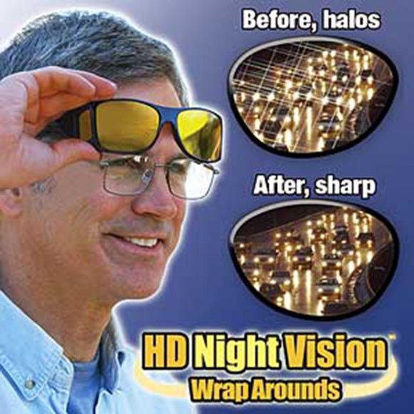 HD Vision Over Wrap Arounds Night Driving UV400 Protective Eyewear