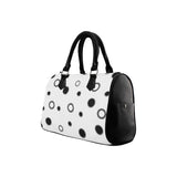 Black Polka Dots Boston Handbag (Model 1621)