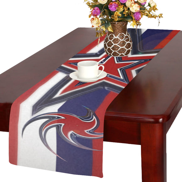 Tricolor Stars Stripes Table Runner 14x72 inch