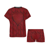 Sangria Hearts Women's Short Pajama Set (Sets 01)
