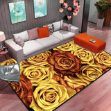 High Quality Abstract Flower Art Carpet Anti-slip Floor Mat Area Rug