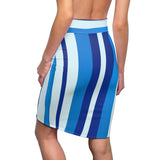 Azure Blue Radiance Women's Pencil Skirt
