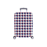 Red White Blue Houndstooth Luggage Cover/Small 24'' x 20''
