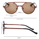 Retro Aluminum Magnesium Polarized Vintage Eyewear Driving Unisex Round Sunglasses