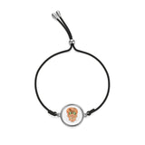 Peach Orange Skull Head Cord Bracelet