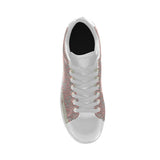 Cheery Coral Pink Scorpius Low Top Men's Sneakers (Model 023)