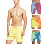 Men Change Color Quick Dry High Temperature Discoloration Swimming Shorts