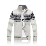 Men's Sweater Coat Jackets Zipper Thick Warm Knitwear Cardigan