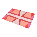 Shades of Red Patchwork Azalea Doormat 24" x 16" (Sponge Material)