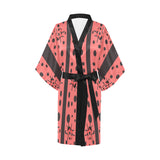 Bittersweet Persimmon Ladybugs Kimono Robe