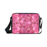 Dark Pink Flowers Classic Cross-body Nylon Bags (Model 1632)