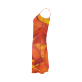 Orange Daylilies Alcestis Slip Dress (Model D05)