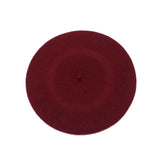Women Beret Hat Painter Style Wool Vintage Solid Color Cap Bonnet