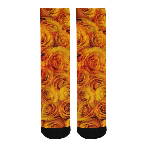 Grenadier Tangerine Roses Trouser Socks