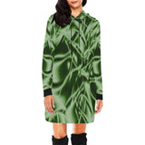 Palm Leaf Dell All Over Print Hoodie Mini Dress (Model H27)