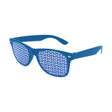 Bluish Plaid Custom Goggles (Perforated Lenses)