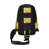 Black Gold Stripes Chest Bag (Model 1678)