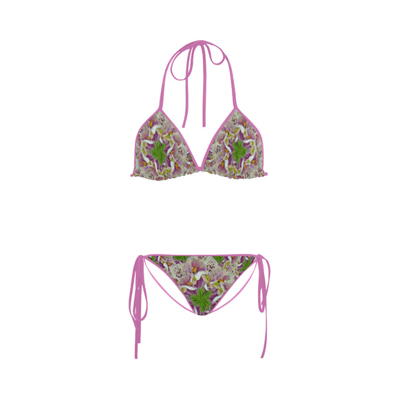 Digitalis Purpurea Flora Custom Bikini Swimsuit