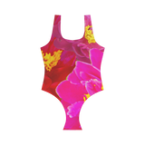 Sweet Vigorosa Flowers Vest One Piece Swimsuit (Model S04)