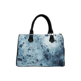 Water Blue Splatter Boston Handbag (Model 1621)