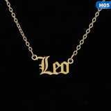 12 Zodiac Letter Constellations Pendants Necklace Women Men Gift